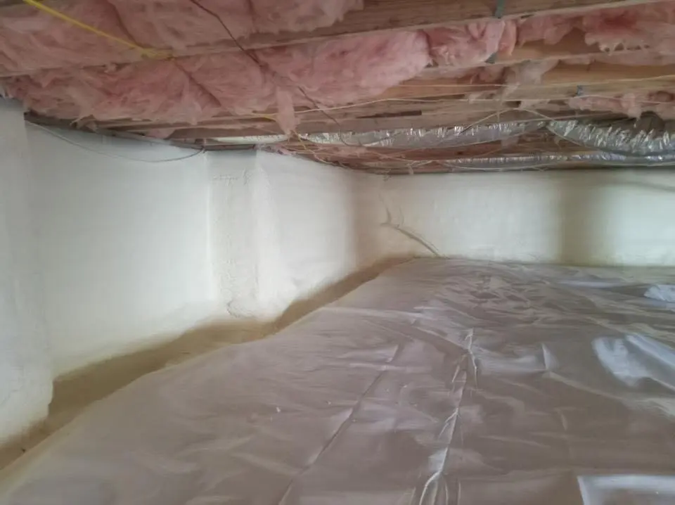 Crawl space encapsulation with closed-cell spray foam for Roof Maintenance in Sandwich