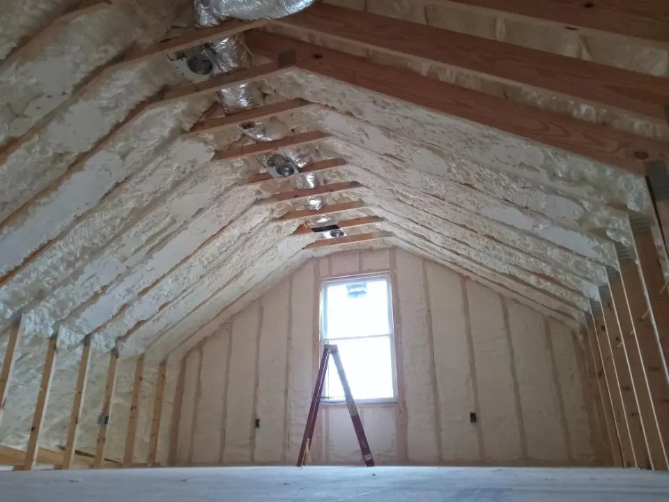 Spray foam roofing application for Crawl Space Insulation project in Sandwich
